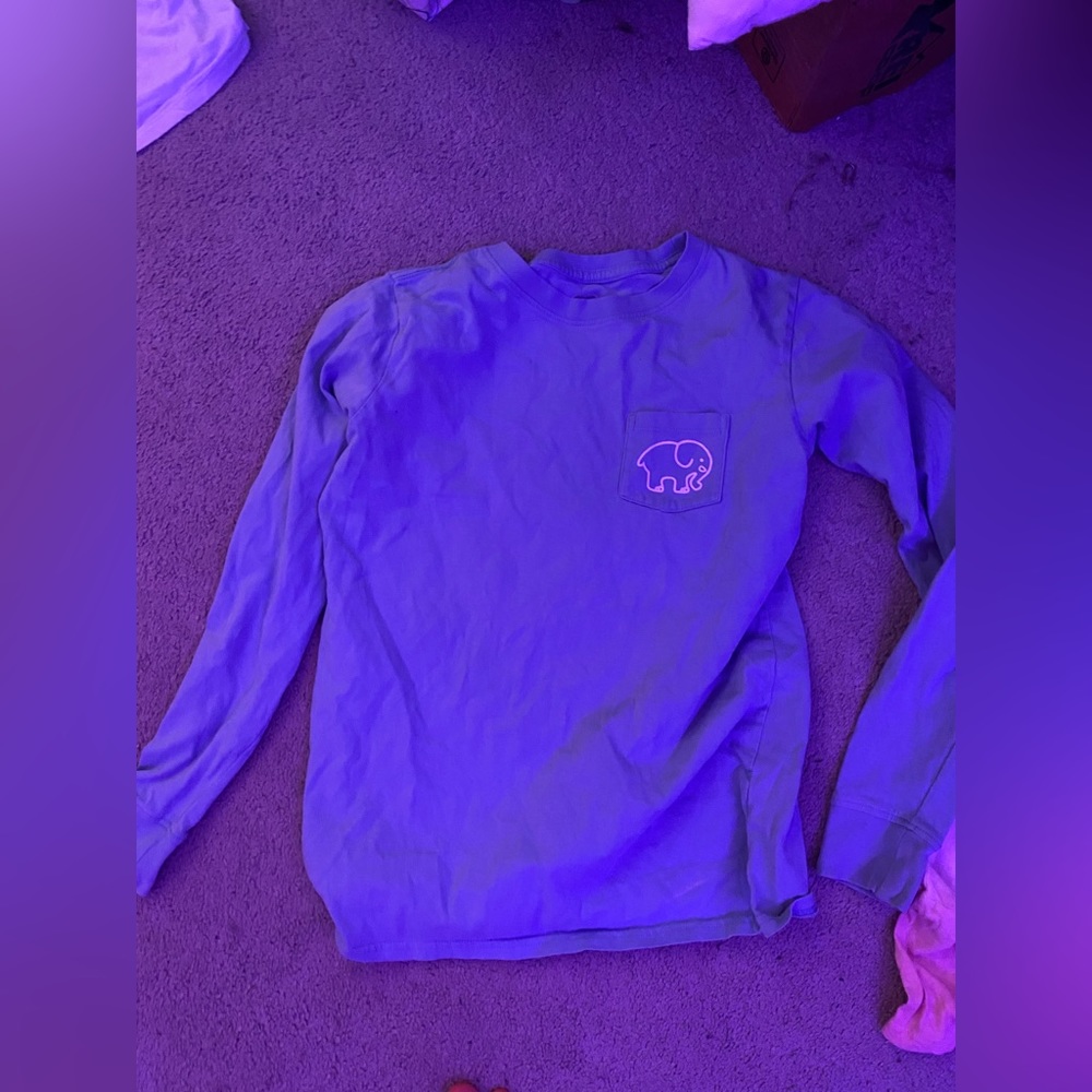 ivory ella blue long sleeve top